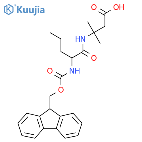 3-2-({(9H-fluoren-9-yl)methoxycarbonyl}amino)pentanamido-3-methylbutanoic acid structure