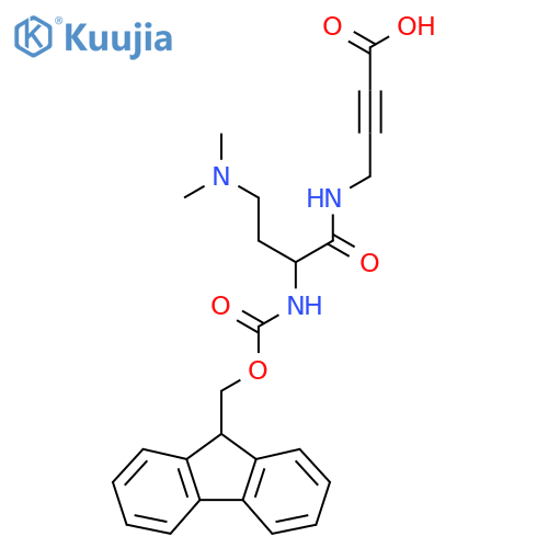 4-4-(dimethylamino)-2-({(9H-fluoren-9-yl)methoxycarbonyl}amino)butanamidobut-2-ynoic acid structure