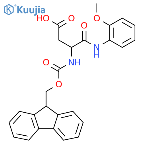 3-({(9H-fluoren-9-yl)methoxycarbonyl}amino)-3-(2-methoxyphenyl)carbamoylpropanoic acid structure