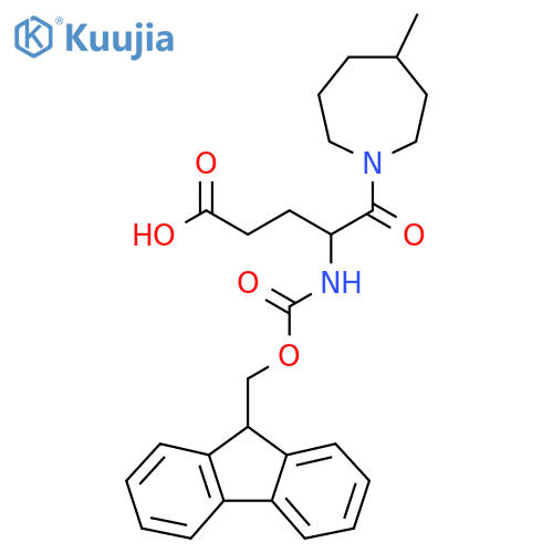 4-({(9H-fluoren-9-yl)methoxycarbonyl}amino)-5-(4-methylazepan-1-yl)-5-oxopentanoic acid structure