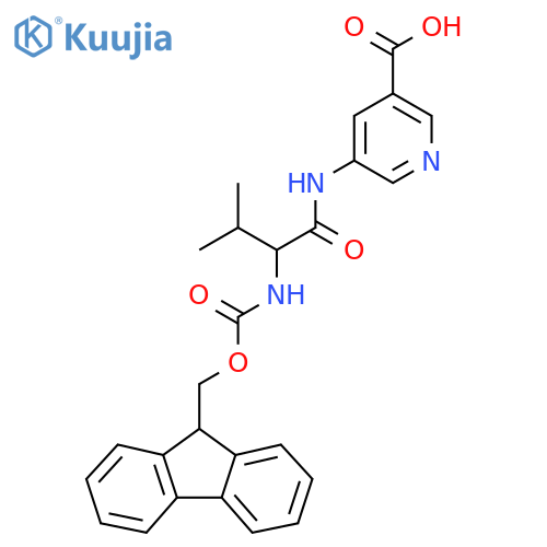 5-2-({(9H-fluoren-9-yl)methoxycarbonyl}amino)-3-methylbutanamidopyridine-3-carboxylic acid structure