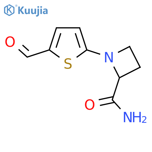 1-(5-formylthiophen-2-yl)azetidine-2-carboxamide structure