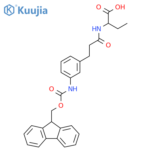 2-{3-3-({(9H-fluoren-9-yl)methoxycarbonyl}amino)phenylpropanamido}butanoic acid structure