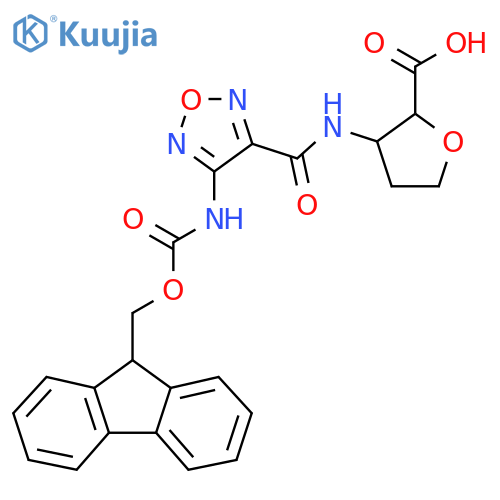 3-4-({(9H-fluoren-9-yl)methoxycarbonyl}amino)-1,2,5-oxadiazole-3-amidooxolane-2-carboxylic acid structure