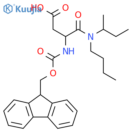 3-(butan-2-yl)(butyl)carbamoyl-3-({(9H-fluoren-9-yl)methoxycarbonyl}amino)propanoic acid structure