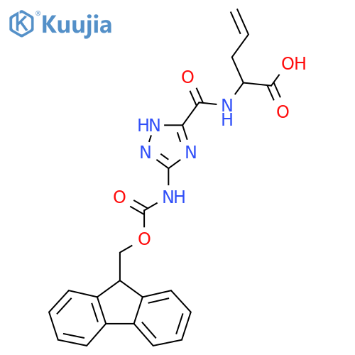 2-{5-({(9H-fluoren-9-yl)methoxycarbonyl}amino)-1H-1,2,4-triazol-3-ylformamido}pent-4-enoic acid structure