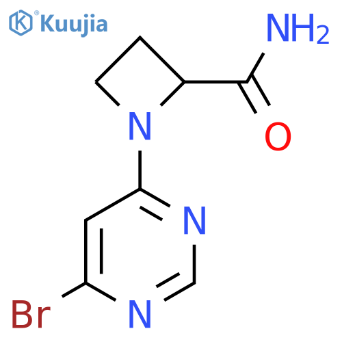 1-(6-bromopyrimidin-4-yl)azetidine-2-carboxamide structure