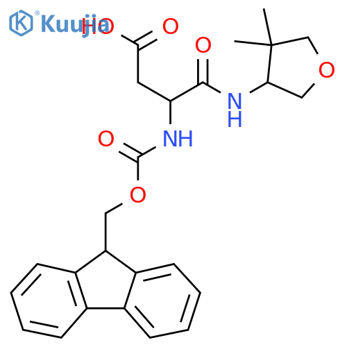 3-(4,4-dimethyloxolan-3-yl)carbamoyl-3-({(9H-fluoren-9-yl)methoxycarbonyl}amino)propanoic acid structure
