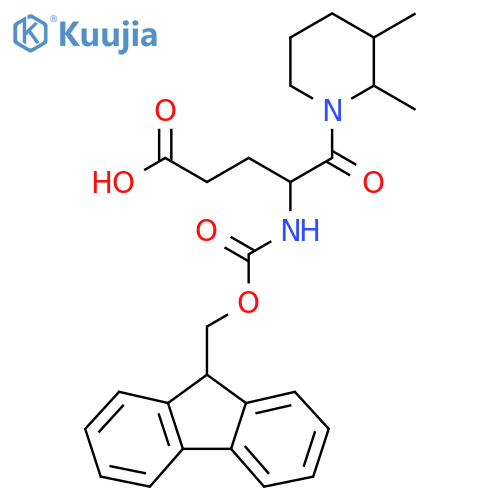5-(2,3-dimethylpiperidin-1-yl)-4-({(9H-fluoren-9-yl)methoxycarbonyl}amino)-5-oxopentanoic acid structure
