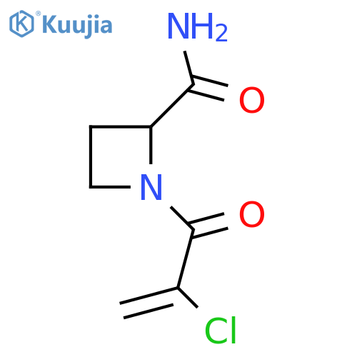 1-(2-chloroprop-2-enoyl)azetidine-2-carboxamide structure