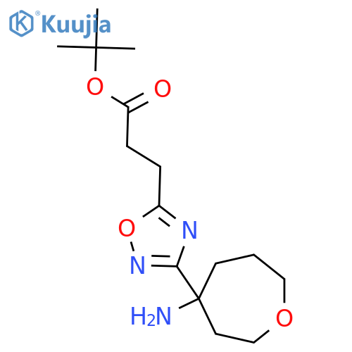 tert-butyl 3-3-(4-aminooxepan-4-yl)-1,2,4-oxadiazol-5-ylpropanoate structure