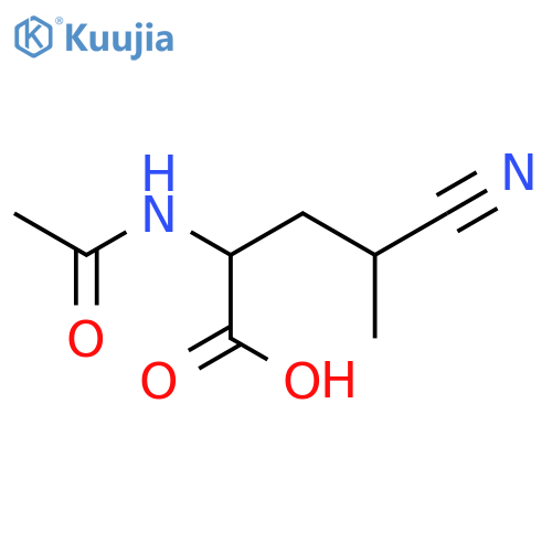 4-cyano-2-acetamido-4-methylbutanoic acid structure