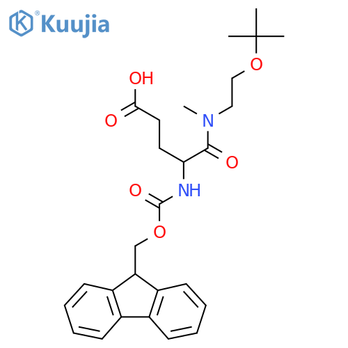 4-{2-(tert-butoxy)ethyl(methyl)carbamoyl}-4-({(9H-fluoren-9-yl)methoxycarbonyl}amino)butanoic acid structure