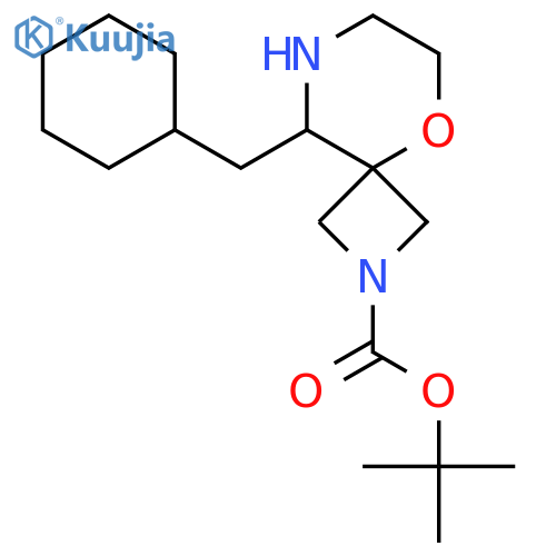 tert-butyl 9-(cyclohexylmethyl)-5-oxa-2,8-diazaspiro3.5nonane-2-carboxylate structure