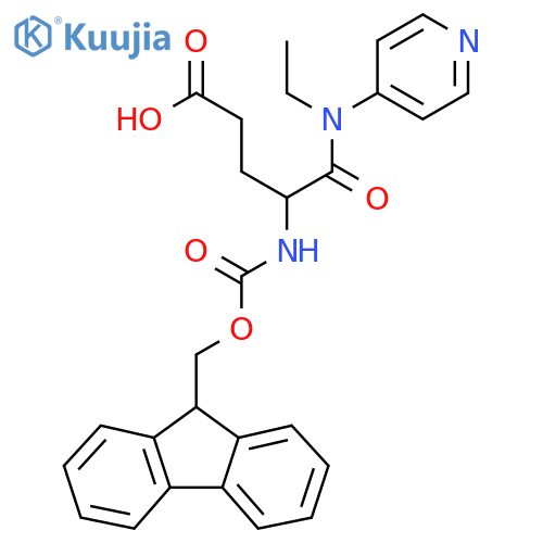 4-ethyl(pyridin-4-yl)carbamoyl-4-({(9H-fluoren-9-yl)methoxycarbonyl}amino)butanoic acid structure