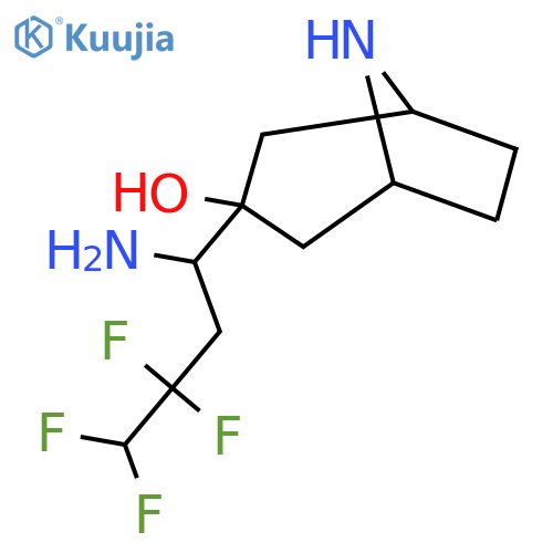 3-(1-amino-3,3,4,4-tetrafluorobutyl)-8-azabicyclo3.2.1octan-3-ol structure