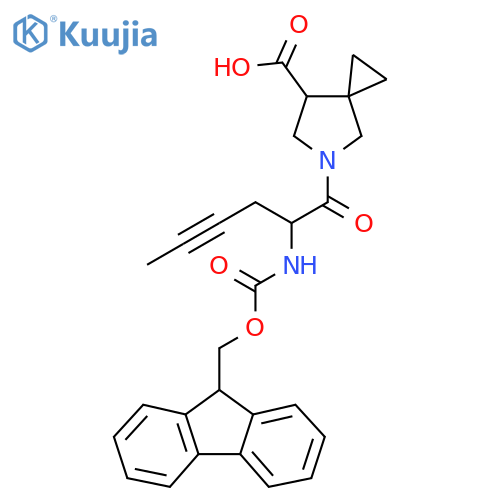 5-2-({(9H-fluoren-9-yl)methoxycarbonyl}amino)hex-4-ynoyl-5-azaspiro2.4heptane-7-carboxylic acid structure