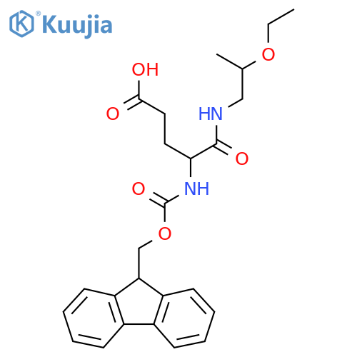 4-(2-ethoxypropyl)carbamoyl-4-({(9H-fluoren-9-yl)methoxycarbonyl}amino)butanoic acid structure