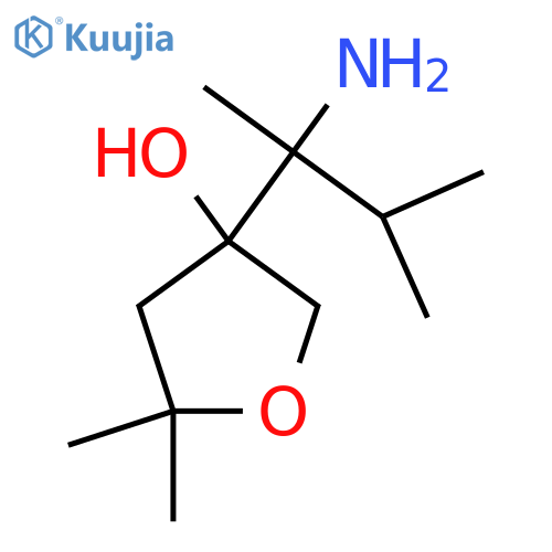 3-(2-amino-3-methylbutan-2-yl)-5,5-dimethyloxolan-3-ol structure