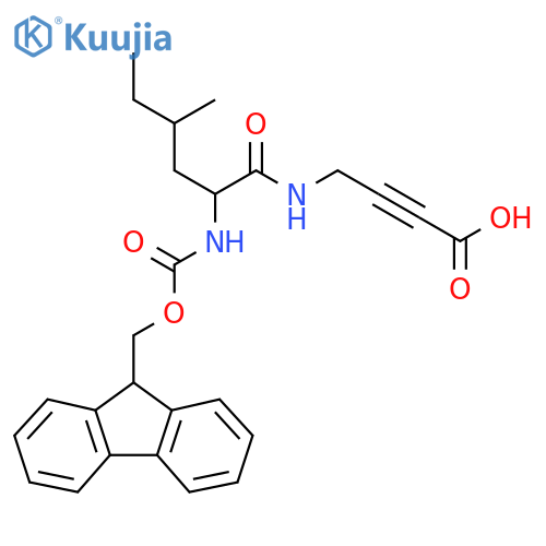 4-2-({(9H-fluoren-9-yl)methoxycarbonyl}amino)-4-methylhexanamidobut-2-ynoic acid structure