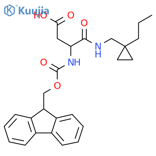 3-({(9H-fluoren-9-yl)methoxycarbonyl}amino)-3-{(1-propylcyclopropyl)methylcarbamoyl}propanoic acid structure