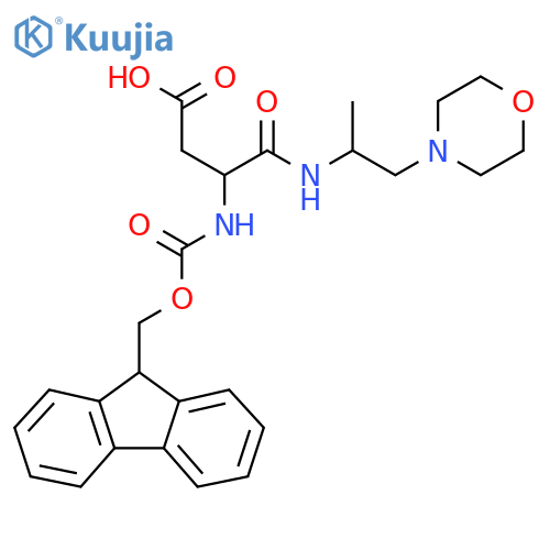 3-({(9H-fluoren-9-yl)methoxycarbonyl}amino)-3-{1-(morpholin-4-yl)propan-2-ylcarbamoyl}propanoic acid structure