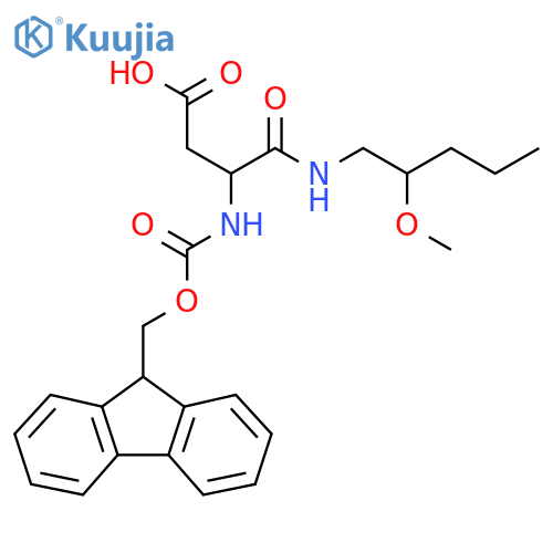 3-({(9H-fluoren-9-yl)methoxycarbonyl}amino)-3-(2-methoxypentyl)carbamoylpropanoic acid structure
