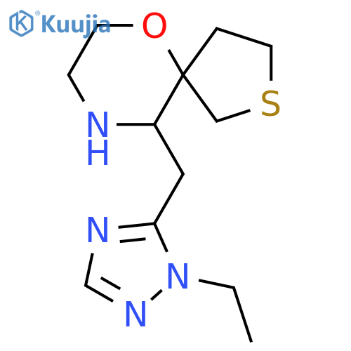 10-(1-ethyl-1H-1,2,4-triazol-5-yl)methyl-6-oxa-2-thia-9-azaspiro4.5decane structure