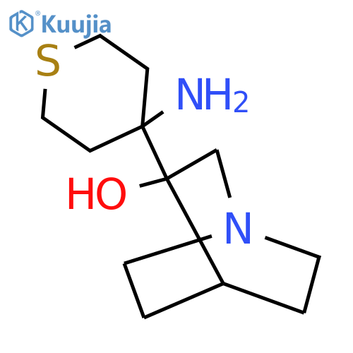 3-(4-aminothian-4-yl)-1-azabicyclo2.2.2octan-3-ol structure