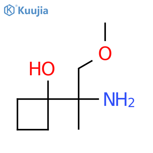 1-(2-amino-1-methoxypropan-2-yl)cyclobutan-1-ol structure