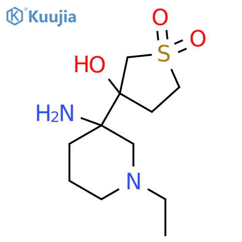 3-(3-Amino-1-ethylpiperidin-3-yl)-3-hydroxy-1lambda6-thiolane-1,1-dione structure
