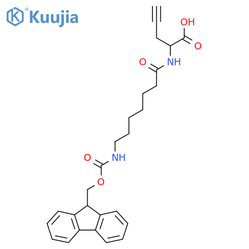 2-7-({(9H-fluoren-9-yl)methoxycarbonyl}amino)heptanamidopent-4-ynoic acid structure