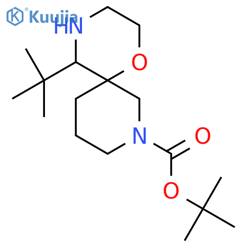 tert-butyl 5-tert-butyl-1-oxa-4,8-diazaspiro5.5undecane-8-carboxylate structure