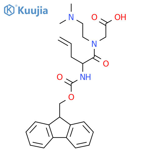 2-{N-2-(dimethylamino)ethyl-2-({(9H-fluoren-9-yl)methoxycarbonyl}amino)pent-4-enamido}acetic acid structure