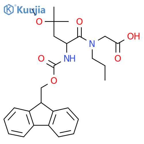 2-2-({(9H-fluoren-9-yl)methoxycarbonyl}amino)-4-methoxy-4-methyl-N-propylpentanamidoacetic acid structure