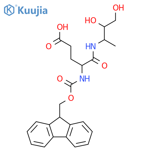 4-(3,4-dihydroxybutan-2-yl)carbamoyl-4-({(9H-fluoren-9-yl)methoxycarbonyl}amino)butanoic acid structure