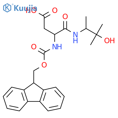 3-({(9H-fluoren-9-yl)methoxycarbonyl}amino)-3-(3-hydroxy-3-methylbutan-2-yl)carbamoylpropanoic acid structure