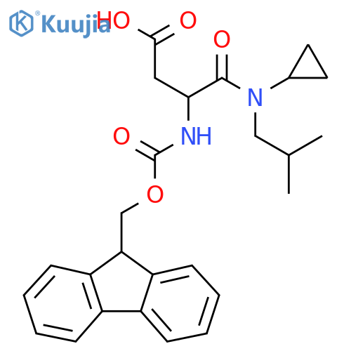 3-cyclopropyl(2-methylpropyl)carbamoyl-3-({(9H-fluoren-9-yl)methoxycarbonyl}amino)propanoic acid structure