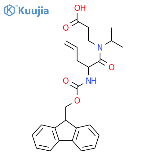 3-2-({(9H-fluoren-9-yl)methoxycarbonyl}amino)-N-(propan-2-yl)pent-4-enamidopropanoic acid structure