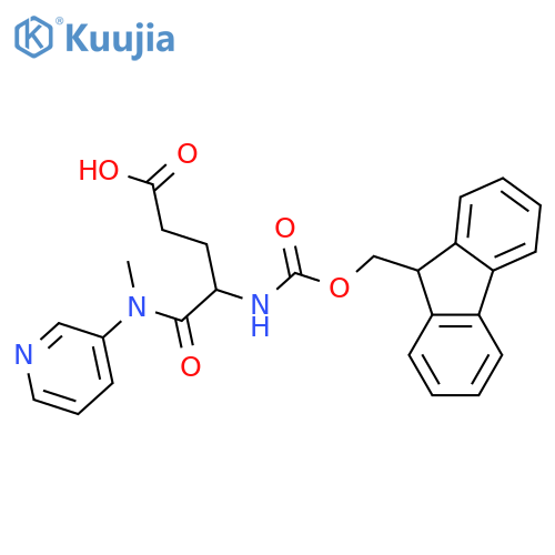 4-({(9H-fluoren-9-yl)methoxycarbonyl}amino)-4-methyl(pyridin-3-yl)carbamoylbutanoic acid structure