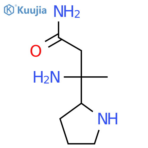 3-amino-3-(pyrrolidin-2-yl)butanamide structure