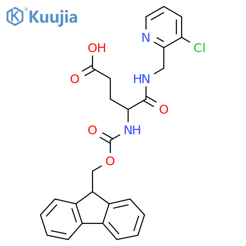 4-{(3-chloropyridin-2-yl)methylcarbamoyl}-4-({(9H-fluoren-9-yl)methoxycarbonyl}amino)butanoic acid structure