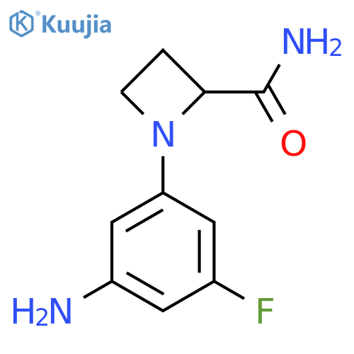 1-(3-amino-5-fluorophenyl)azetidine-2-carboxamide structure