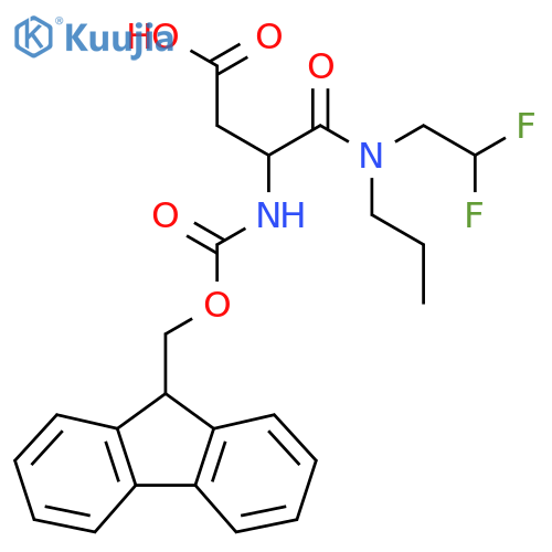 3-(2,2-difluoroethyl)(propyl)carbamoyl-3-({(9H-fluoren-9-yl)methoxycarbonyl}amino)propanoic acid structure