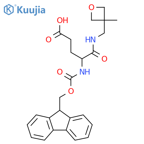 4-({(9H-fluoren-9-yl)methoxycarbonyl}amino)-4-{(3-methyloxetan-3-yl)methylcarbamoyl}butanoic acid structure