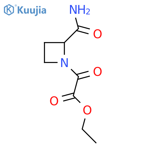 ethyl 2-(2-carbamoylazetidin-1-yl)-2-oxoacetate structure