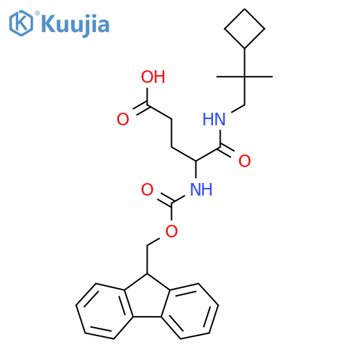 4-(2-cyclobutyl-2-methylpropyl)carbamoyl-4-({(9H-fluoren-9-yl)methoxycarbonyl}amino)butanoic acid structure