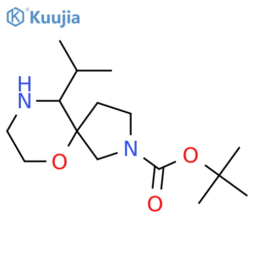 tert-butyl 10-(propan-2-yl)-6-oxa-2,9-diazaspiro4.5decane-2-carboxylate structure