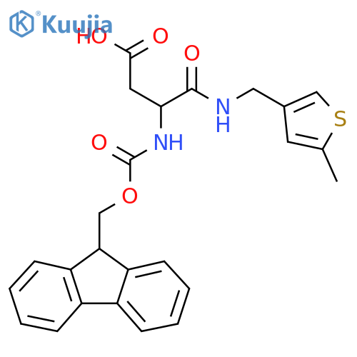 3-({(9H-fluoren-9-yl)methoxycarbonyl}amino)-3-{(5-methylthiophen-3-yl)methylcarbamoyl}propanoic acid structure