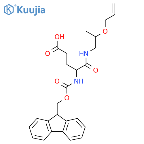 4-({(9H-fluoren-9-yl)methoxycarbonyl}amino)-4-{2-(prop-2-en-1-yloxy)propylcarbamoyl}butanoic acid structure